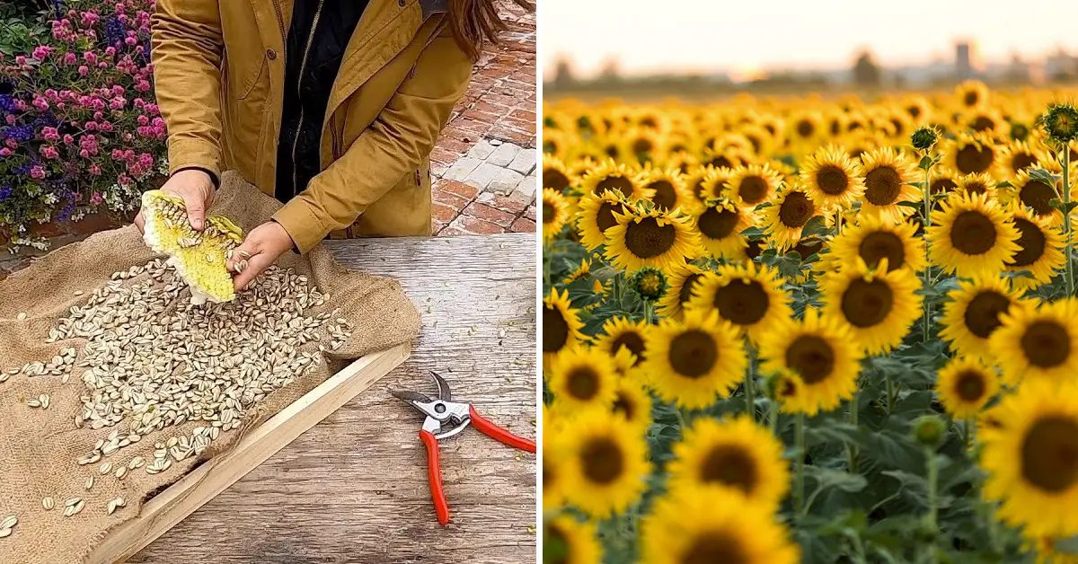 harvest sunflower seeds